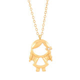 Collar con dije de niño dorado