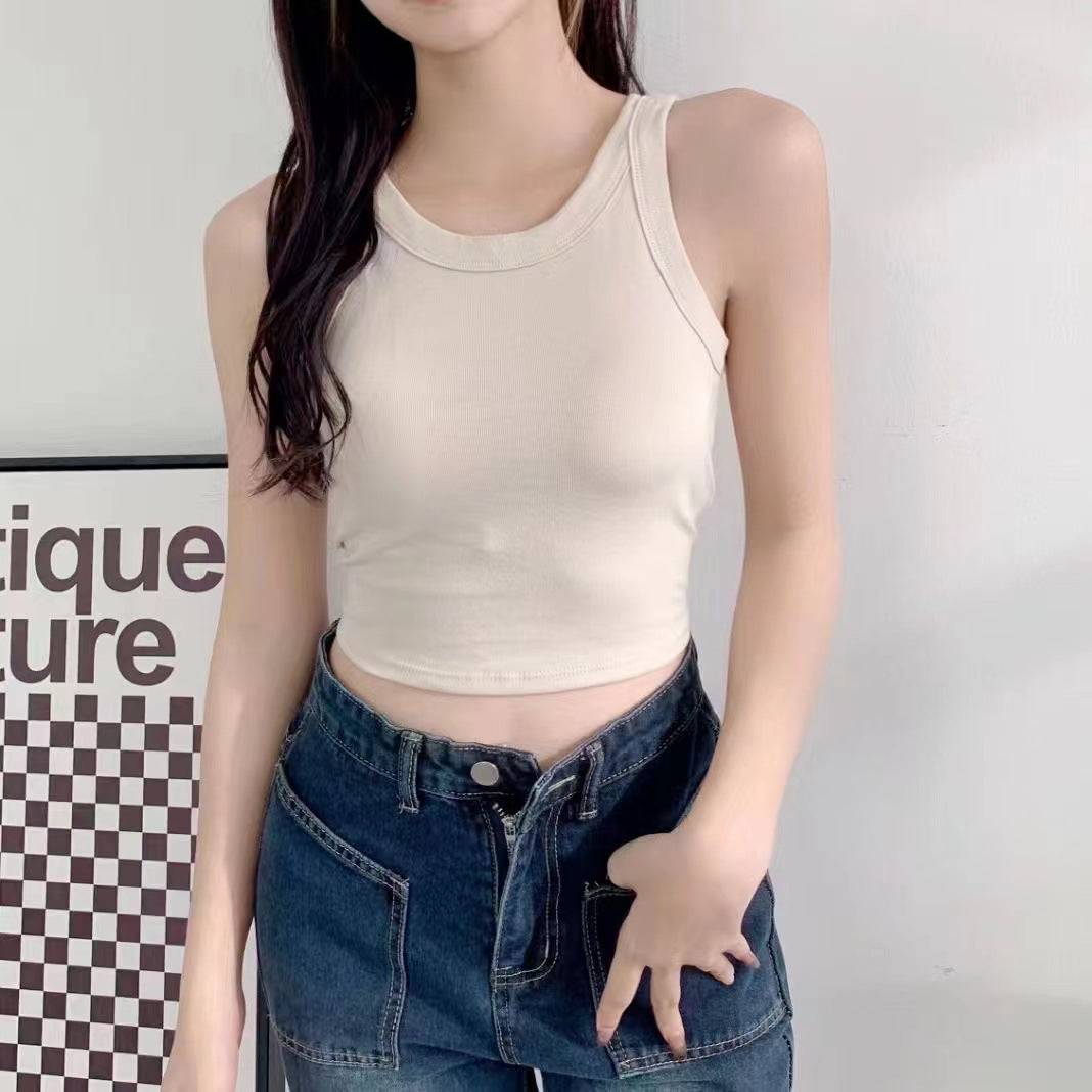 Top corto básico sin mangas - Dressygt