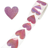 Rollo de 100 stickers de corazón  de corazón