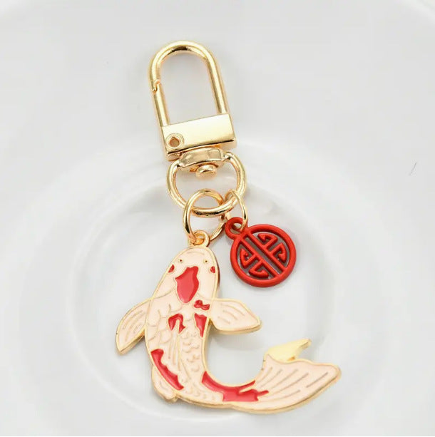 Llavero de fortuna con diseño de pez koi - Dressygt