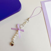 Charm con perlas y corazón
