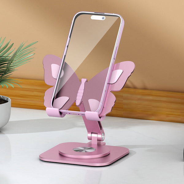 Soporte para teléfono con diseño de mariposa