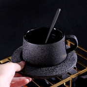 Set de taza con plato de cerámica
