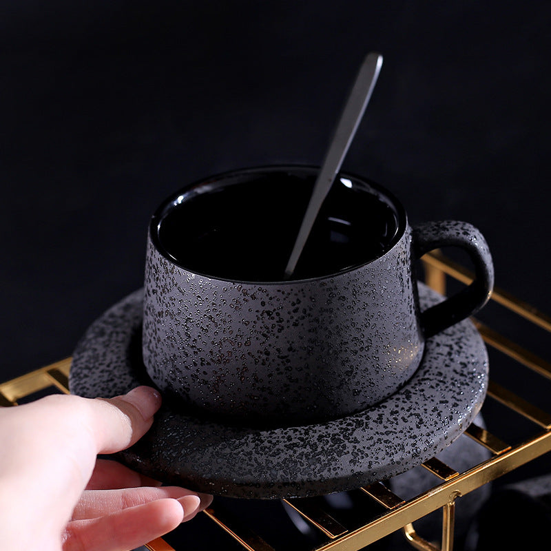 Set de taza con plato de cerámica