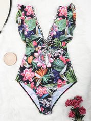 Traje de baño de una pieza con vuelos - Dressygt