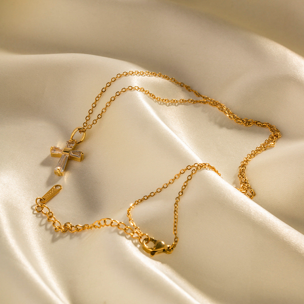 Collar dorado de cruz - Dressygt