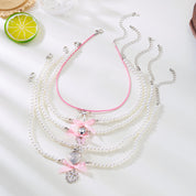 Collar multicapa de perlas con charms - Dressygt