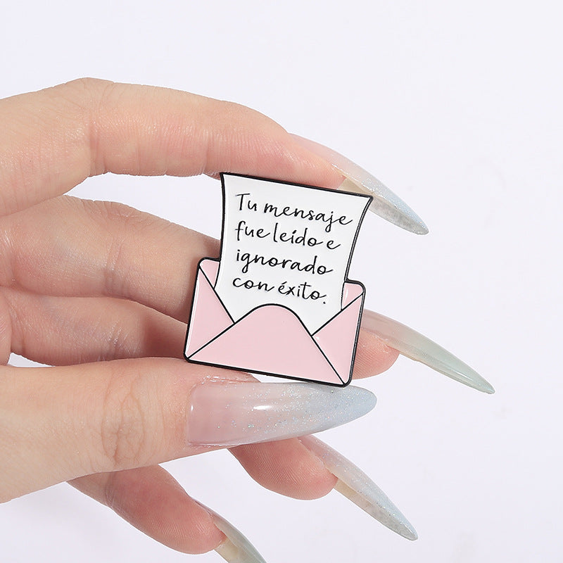 Pin decorativo con frase