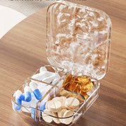 Pastillero transparente portátil