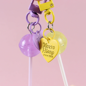 Llavero candy pop con clip de corazón