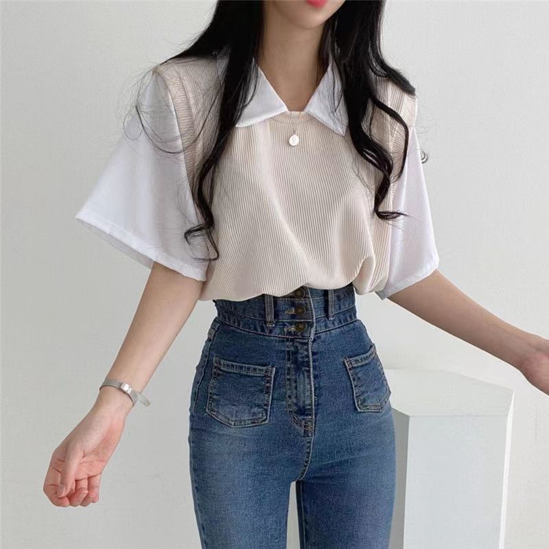 Blusa classy con cuello v - Dressygt