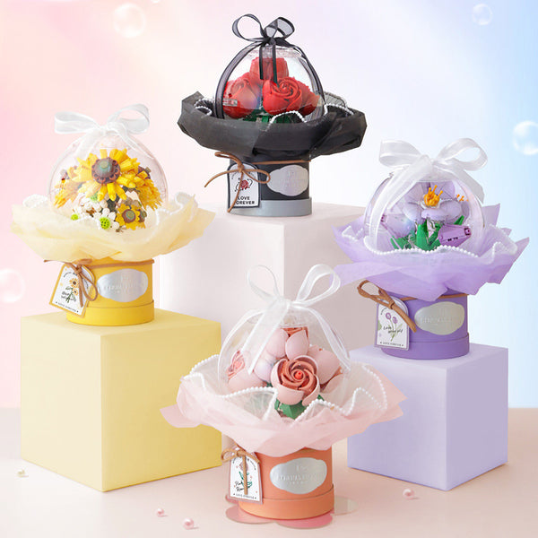Bloques de construcción con diseño de flores