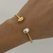 Pulsera dorada con perla - Dressygt