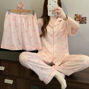 Pijama de 3 piezas con diseños girly