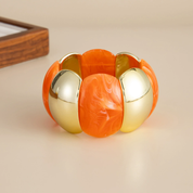 Pulsera chunky marmoleada con detalles dorados - Dressygt