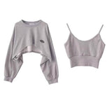 Crop top tipo suéter