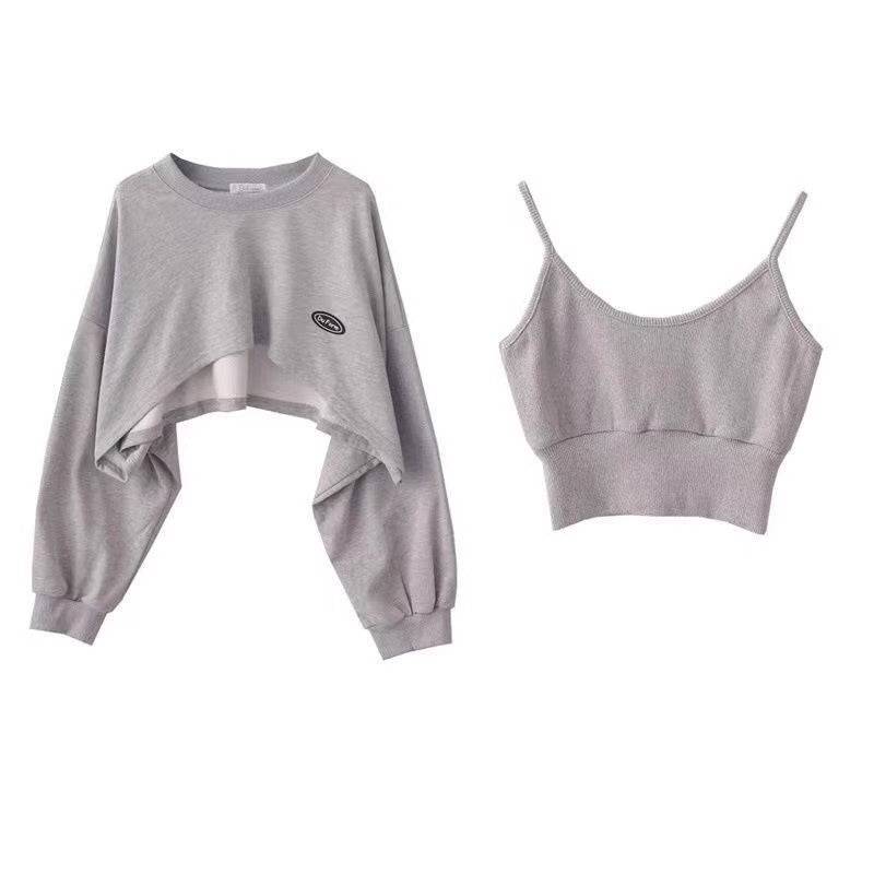 Crop top tipo suéter