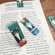 Separadores de libros magnéticos con gatos
