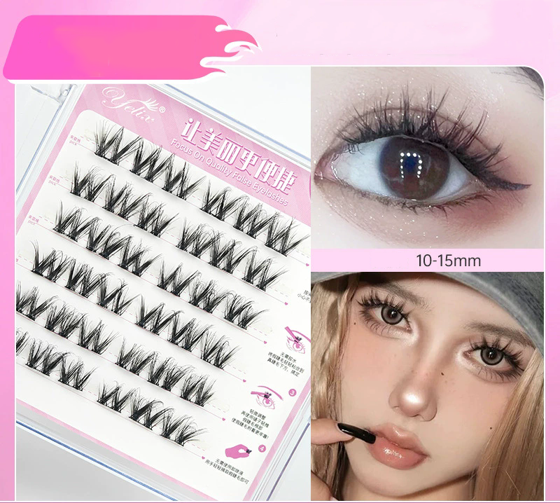 Pestañas postizas en racimos efecto natural - Dressygt