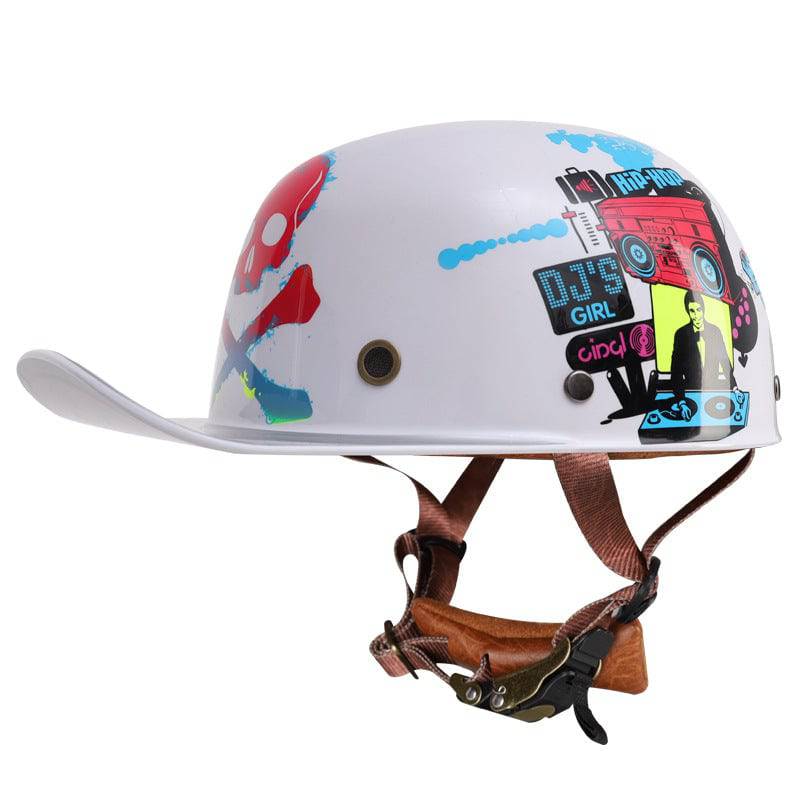 Casco de motocicleta estilo retro