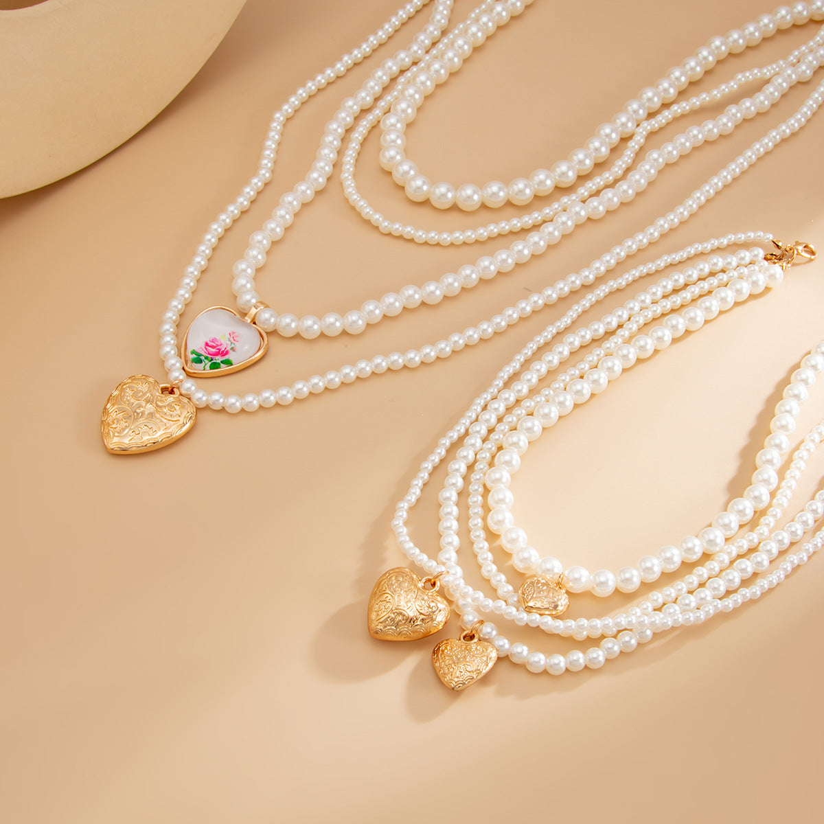 Set de collares de perlas multicapa - Dressygt