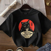 T shirt de gato japonés con ramen - Dressygt