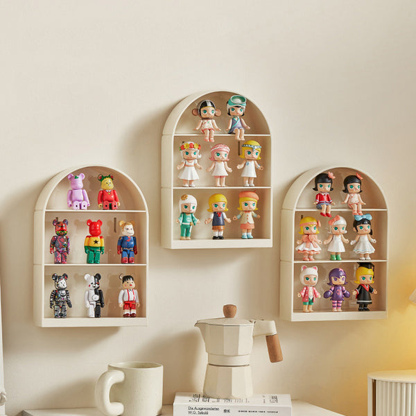 Estantería beige de pared