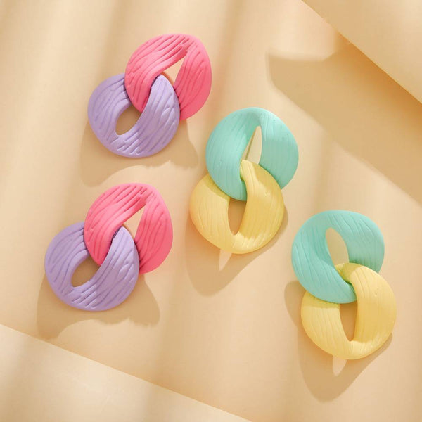Aretes abstractos bicolor