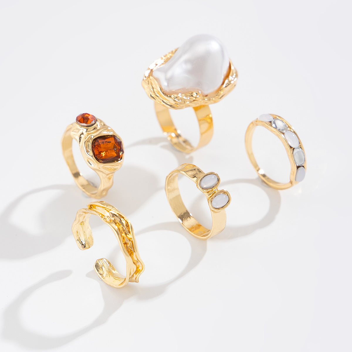 Set de 5 anillos perla - Dressygt
