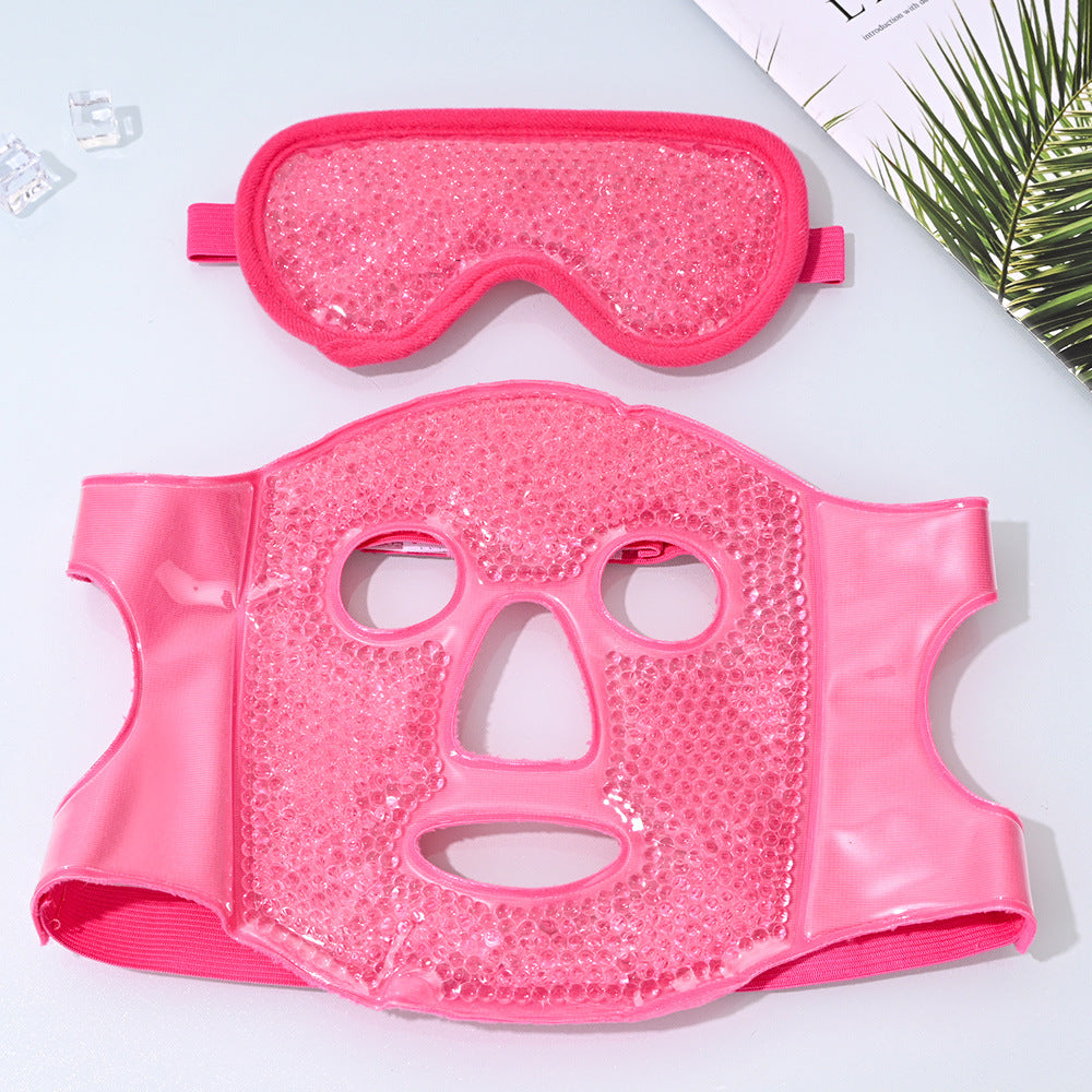 Set de máscara facial y antifaz de gel frío