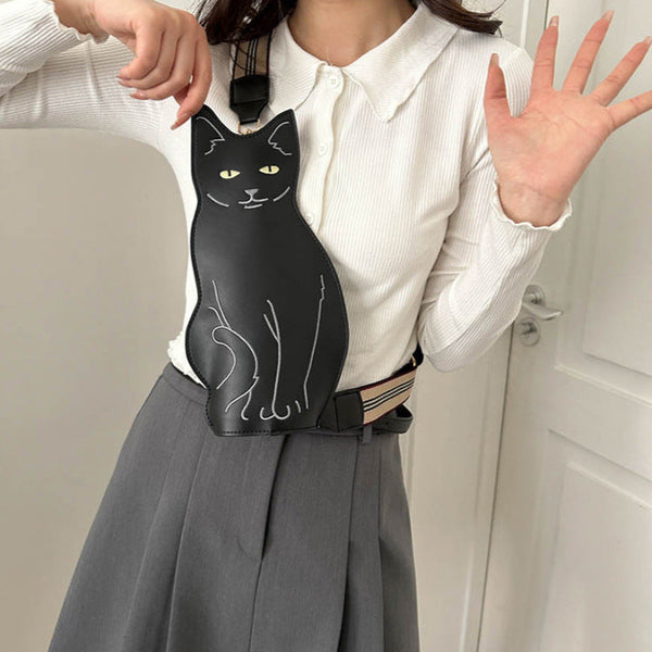 Bolsa cruzada con diseño de gato