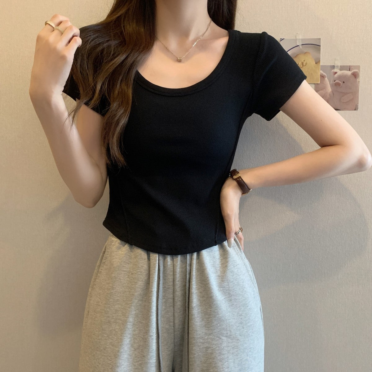 Blusa básica acanalada - Dressygt