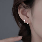 Aretes minimalista de corazones