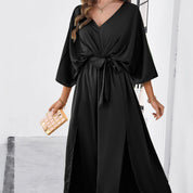 Vestido estilo boho con escote v