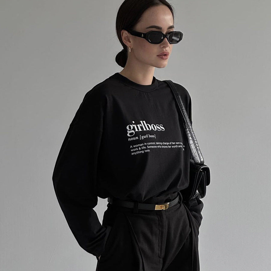 Tshirt girlboss manga larga