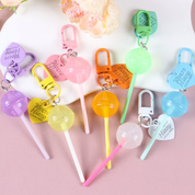 Llavero candy pop con clip de corazón