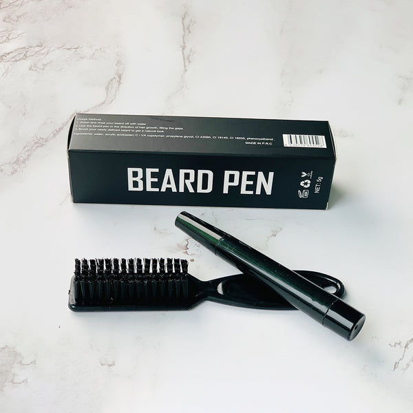 Dúo de marcador  y cepillo para barba