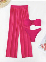 Traje de baño de tres piezas