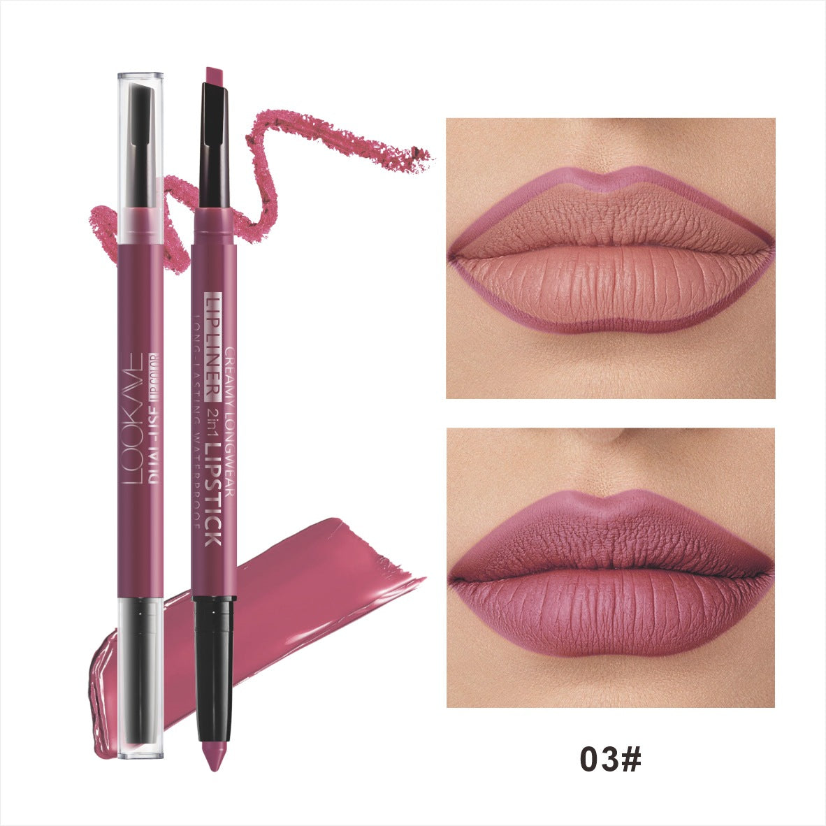 Labial mate 2 en 1 con delineador - Dressygt