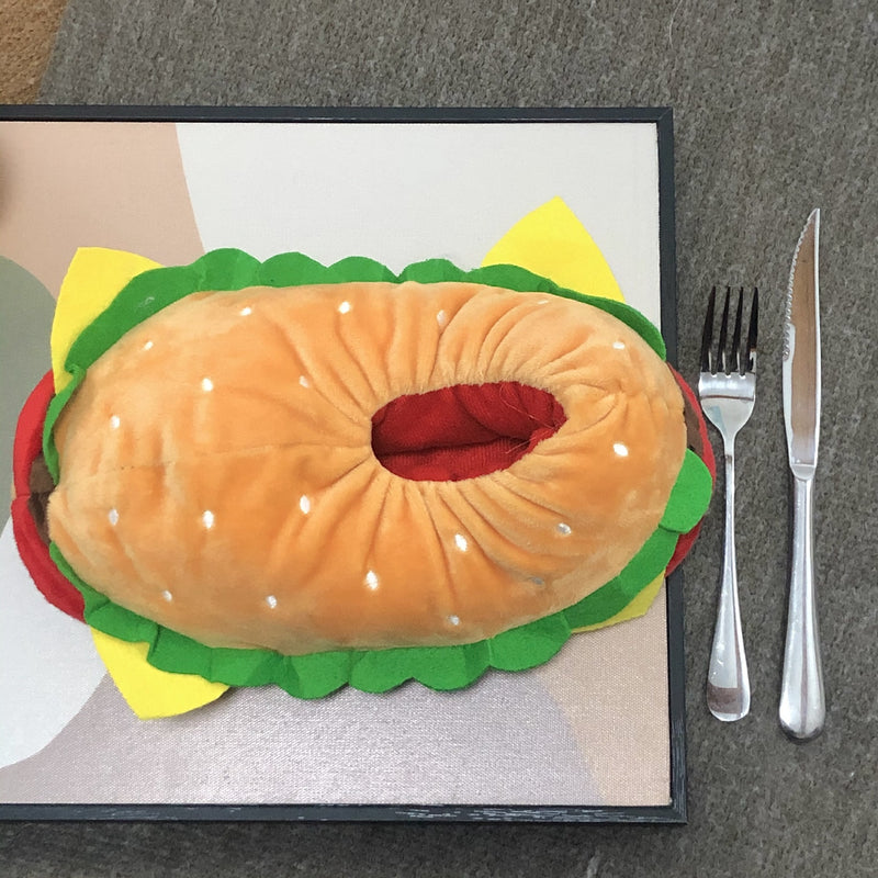 Pantuflas 3D de hamburguesa