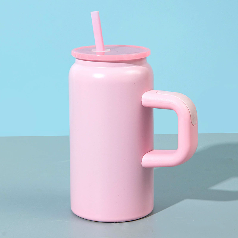 Vaso de acero inoxidable con agarrador