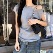 Blusa holgada con hombro caído - Dressygt