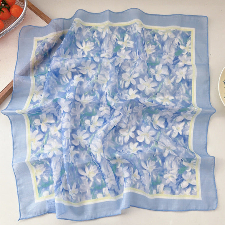 Pañuelo con estampado de flores