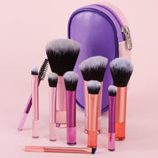Set de 10 mini brochas de maquillaje con estuche - Dressygt