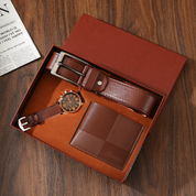 Set de 3 piezas de cinturón, reloj y billetera para hombres - Dressygt
