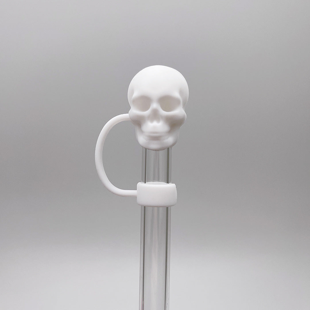 Protector de pajilla en forma de calavera