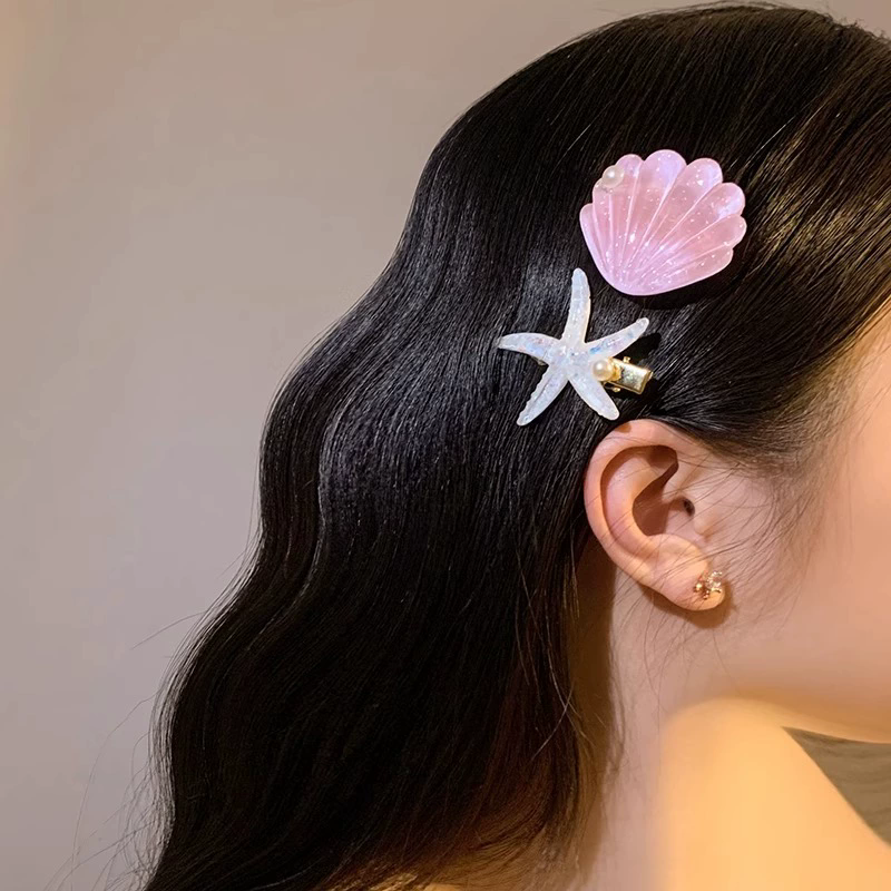 Set de 2 mini pinzas para cabello con diseños de mar - Dressygt