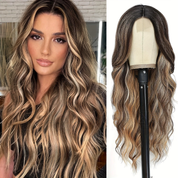 Peluca de cabello largo ondulado