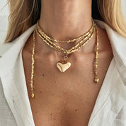 Collar largo ajustable con dije de corazón - Dressygt