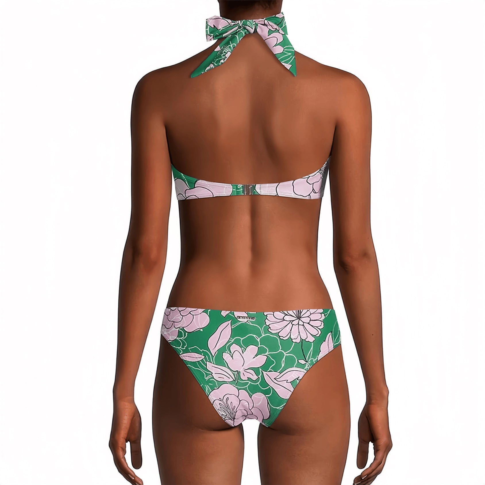 Traje de baño con estampado de flores